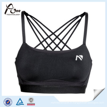 Soutien-gorge de sport blanc personnalisé pour femme Soutien-gorge de sport sexy pour femme